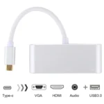USB 2.0 + Audio Port + VGA + HDMI to USB-C / Type-C HUB Adapter - Image 4