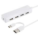 3 in 1 USB-C / Type-C + Micro USB + 4 x USB 2.0 Ports HUB Converter, Cable Length: 12cm - Image 2