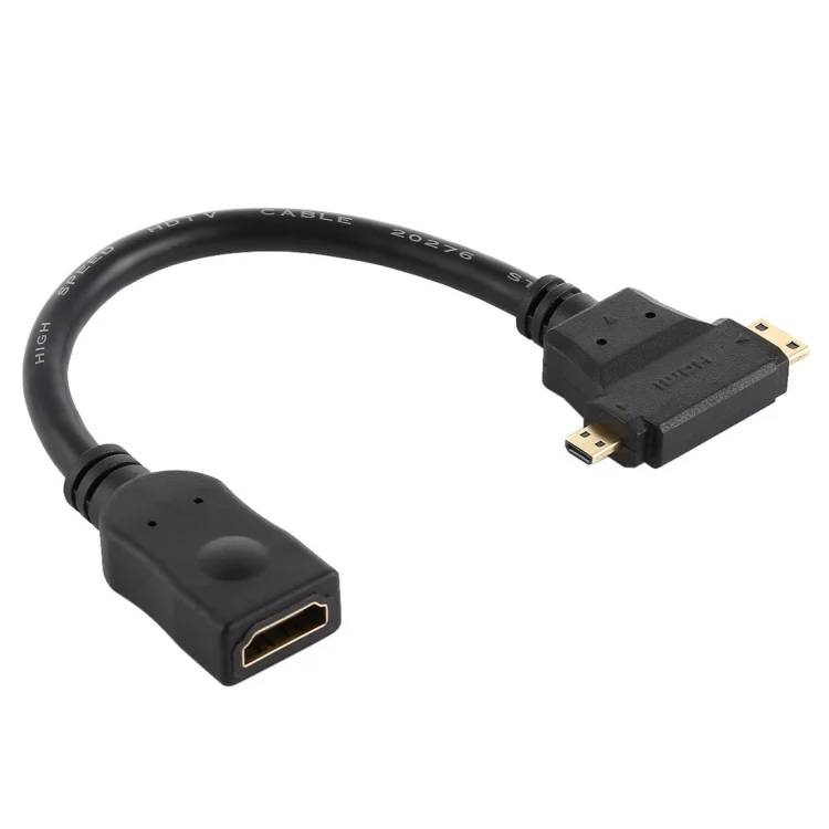 PC9759B_2.webp HDMI Female to Mini HDMI + Micro HDMI T Shape Cable - Image 3