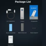 ORICO OUM2-G20-GY-BP 20Gbps M.2 SSD Enclosure with Type-C+USB Cable - Image 13