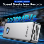ORICO OUM2-G20-GY-BP 20Gbps M.2 SSD Enclosure with Type-C+USB Cable - Image 3