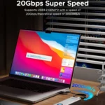 ORICO OUM2-G20-GY-BP 20Gbps M.2 SSD Enclosure with Type-C+USB Cable - Image 7