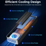 ORICO OUM2-G20-GY-BP 20Gbps M.2 SSD Enclosure with Type-C+USB Cable - Image 8