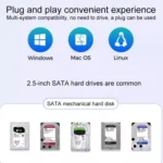 ORICO DD25 C3 2.5 inch Type-C to Type-C and USB Mechanical SSD Enclosure, Supported Capacity: 6TB - Image 12