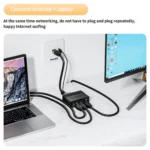 Male RJ45 3 in 1 100M Network Splitter Cable Ethernet Network Coupler - Image 6