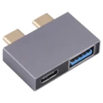 USB Female + USB-C / Type-C Female to 2 x USB-C / Type-C Male Adapter - Image 3