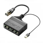 Male RJ45 4 in 1 Gigabit Network Splitter Cable Ethernet Network Coupler