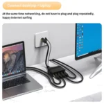 Female RJ45 4 in 1 Gigabit Network Splitter Cable Ethernet Network Coupler - Image 6