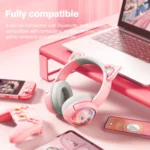 B5 Cat Ear Design USB-C / Type-C RGB Wireless Bluetooth HiFi Headset - Image 6