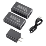 RJ45 to HDMI HD Transmitter 60m Single Network Extender HDMI Signal Amplifier Extender, US Plug - Image 3