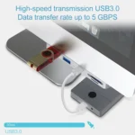Rocketek For iMac USB3.0 x 3 + SD / TF Multi-function HUB Expansion Dock - Image 5