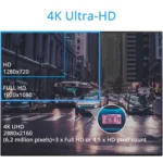 GS63H Car DVR Camera 2.4 inch LCD Screen HD 2880 x 2160P 150 Degree Wide Angle Viewing, Support Motion Detection / TF Card / G-Sensor / GPS / WiFi / HDMI - Image 9