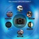 GS90C Car DVR Camera 2.7 inch LCD Screen HD 2304 x 1296P 170 Degree Wide Angle Viewing, Support Motion Detection / TF Card / G-Sensor / HDMI - Image 9