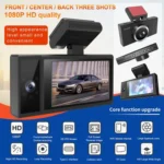 X12 1080P HD Panoramic Triple Recording WiFi Car Driving Recorder Support Mobile APP - Image 2
