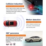 X12 1080P HD Panoramic Triple Recording WiFi Car Driving Recorder Support Mobile APP - Image 5