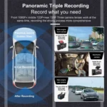 X12 1080P HD Panoramic Triple Recording WiFi Car Driving Recorder Support Mobile APP - Image 6