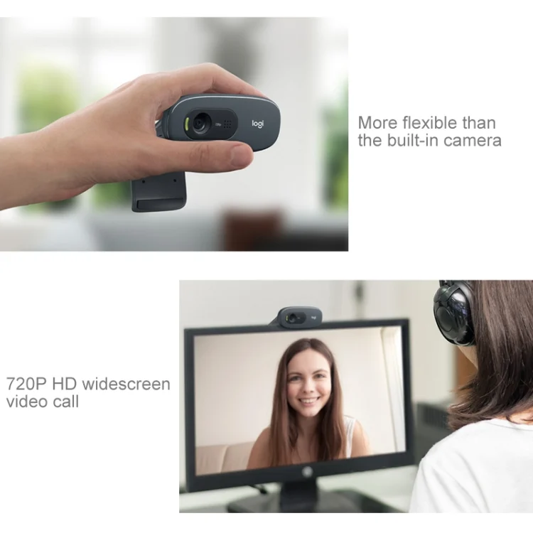 PIR2665B_6.webp Logitech C270 HD Web Camera Meets Every Need for HD 720p Video Calls - Image 7