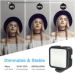 PULUZ U/C Shape Portable Handheld DV Bracket Stabilizer + LED Fill Light Kit with Cold Shoe Tripod Head for All SLR Cameras and Home DV Camera - Image 6