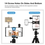 PULUZ 2 in 1 Live Broadcast Smartphone Video Rig + Microphone Kits for iPhone, Galaxy, Huawei, Xiaomi, HTC, LG, Google, and Other Smartphones - Image 7