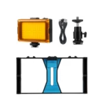 PULUZ 2 in 1 Vlogging Live Broadcast LED Selfie Light Smartphone Video Rig Kits with Cold Shoe Tripod Head for iPhone, Galaxy, Huawei, Xiaomi, HTC, LG, Google, and Other Smartphones - Image 9