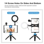 4 in 1 Vlogging Selfie Light Smartphone Video Rig Kits - Image 6