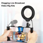 2 in 1 Vlogging Ring LED Selfie Light Smartphone Video Rig - Image 6