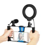 3 in 1 Vlogging Microphone Ring Light Smartphone Video Rig
