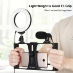 3 in 1 Vlogging Microphone Ring Light Smartphone Video Rig - Image 5