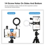 3 in 1 Vlogging Microphone Ring Light Smartphone Video Rig - Image 6