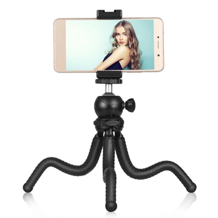 PKT3041_1.webp PULUZ Mini Octopus Flexible Tripod Holder with Ball Head & Phone Clamp + Tripod Mount Adapter & Long Screw for SLR Cameras, GoPro, Cellphone, Size: 25cmx4.5cm - Image 2