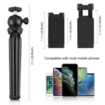 PULUZ Mini Octopus Flexible Tripod Holder with Ball Head & Phone Clamp + Tripod Mount Adapter & Long Screw for SLR Cameras, GoPro, Cellphone, Size: 25cmx4.5cm - Image 3