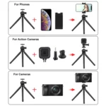 PULUZ Mini Octopus Flexible Tripod Holder with Ball Head & Phone Clamp + Tripod Mount Adapter & Long Screw for SLR Cameras, GoPro, Cellphone, Size: 25cmx4.5cm - Image 5