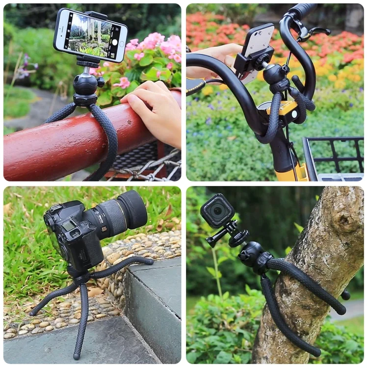 PKT3041_6.webp PULUZ Mini Octopus Flexible Tripod Holder with Ball Head & Phone Clamp + Tripod Mount Adapter & Long Screw for SLR Cameras, GoPro, Cellphone, Size: 25cmx4.5cm - Image 7