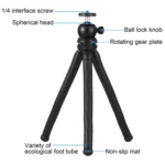 PULUZ Mini Octopus Flexible Tripod Holder with Ball Head & Phone Clamp + Tripod Mount Adapter & Long Screw for SLR Cameras, GoPro, Cellphone, Size: 30cmx5cm - Image 4