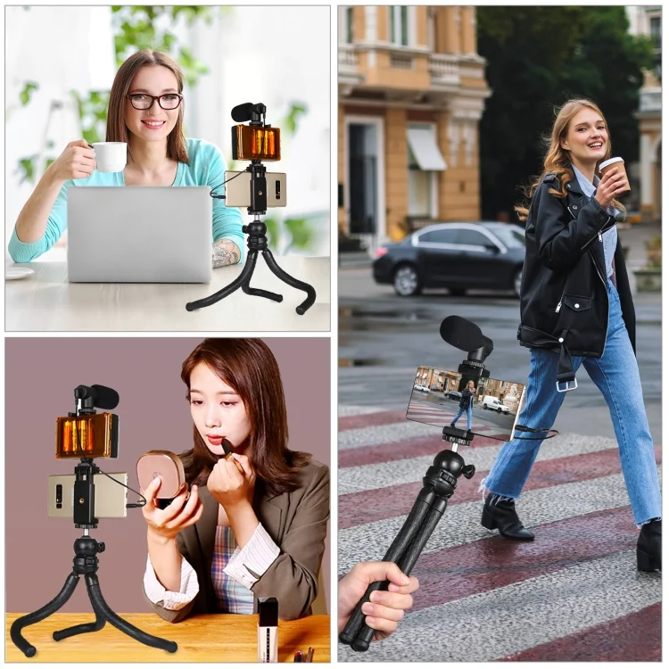 PKT3042_6.webp PULUZ Mini Octopus Flexible Tripod Holder with Ball Head & Phone Clamp + Tripod Mount Adapter & Long Screw for SLR Cameras, GoPro, Cellphone, Size: 30cmx5cm - Image 7