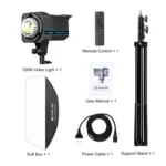 PULUZ 120W Photo Studio Strobe Flash Light Kit with Softbox Reflector & Tripod - Image 12