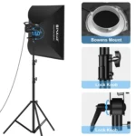 PULUZ 120W Photo Studio Strobe Flash Light Kit with Softbox Reflector & Tripod - Image 4