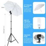 PULUZ LED Light Studio Softbox Photography Kit with Background & Reflective & Tripod Mount & Sandbags - Image 3