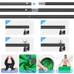 PULUZ LED Light Studio Softbox Photography Kit with Background & Reflective & Tripod Mount & Sandbags - Image 5