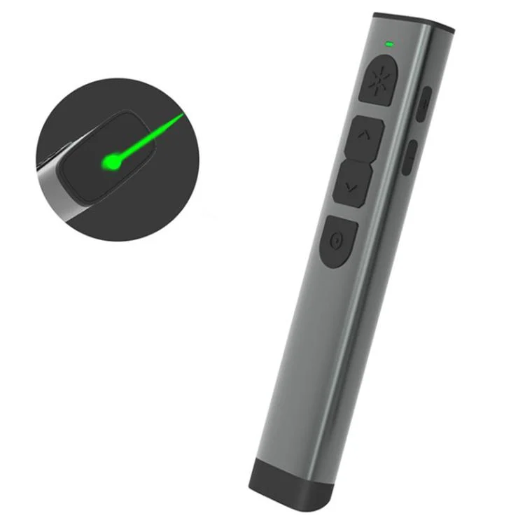 PRC2221.webp Doosl Dsit038 2.4GHz Wireless Presenter PowerPoint Clicker Representation Remote Control Green Laser Pointer, Control Distance: 100m - Image 1