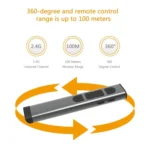 Doosl Dsit038 2.4GHz Wireless Presenter PowerPoint Clicker Representation Remote Control Green Laser Pointer, Control Distance: 100m - Image 4