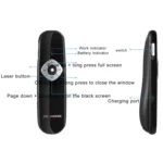 ASiNG A800 USB Charging 2.4GHz Wireless Presenter PowerPoint Clicker Representation Remote Control Pointer, Control Distance: 100m - Image 6