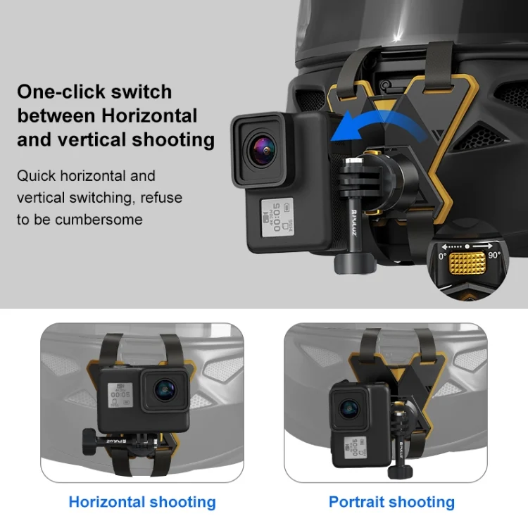 PU1052B_5.webp PULUZ Magnetic Quick Release Motorcycle Helmet Chin Strap Mount - Image 6