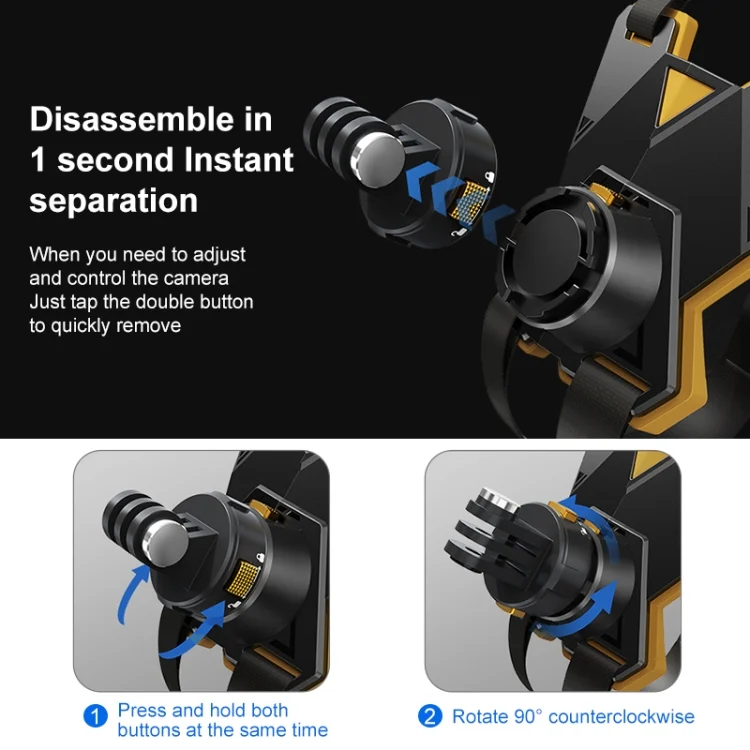 PU1052B_7.webp PULUZ Magnetic Quick Release Motorcycle Helmet Chin Strap Mount - Image 8