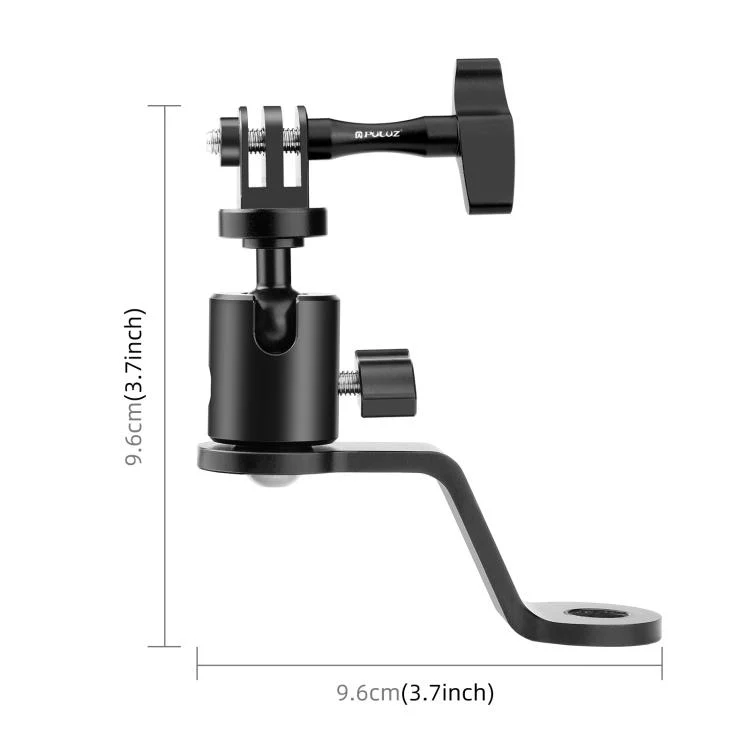 PU1056B_1.webp PULUZ Motorcycle Rearview Mirror Aluminum Alloy Action Camera Holder Mount - Image 2
