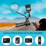 PULUZ Motorcycle Rearview Mirror Aluminum Alloy Action Camera Holder Mount - Image 6