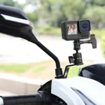 PULUZ Motorcycle Rearview Mirror Aluminum Alloy Action Camera Holder Mount - Image 8