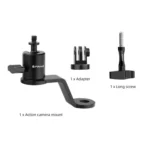 PULUZ Motorcycle Rearview Mirror Aluminum Alloy Action Camera Holder Mount - Image 9