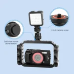 PULUZ Multifunctional Aluminum Alloy Mini Ball Head Tripod Mount Adapter, Cold Shoe & 1/4 Screw Dual-Use - Image 5