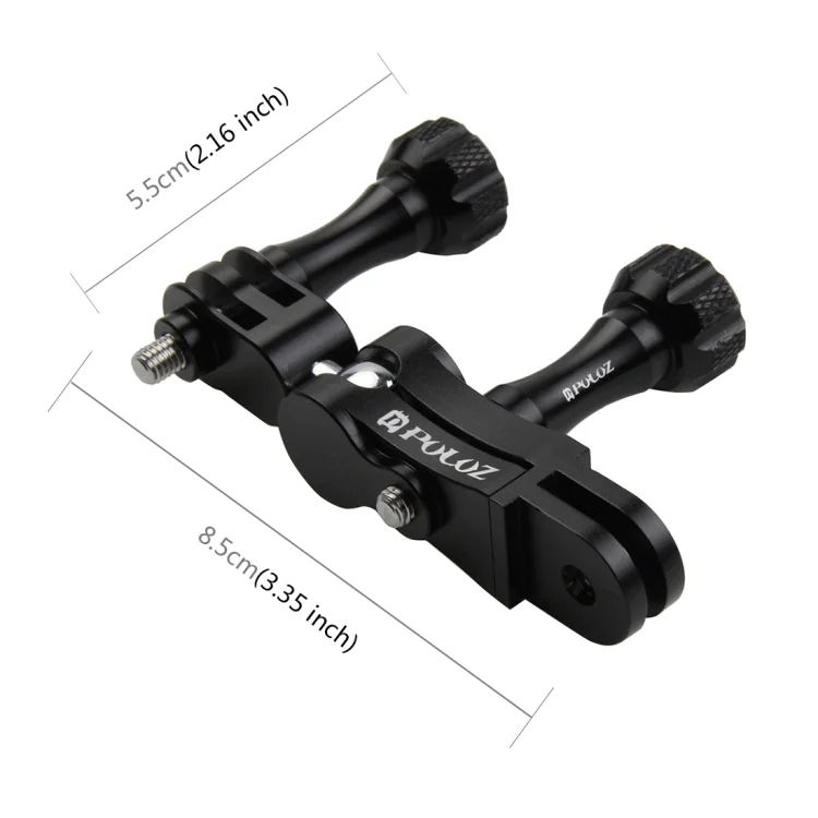 PU174B_2.webp PULUZ CNC Aluminum Ball Joint Mount with 2 Long Screws for GoPro, Insta360, DJI and Other Action Cameras - Image 3